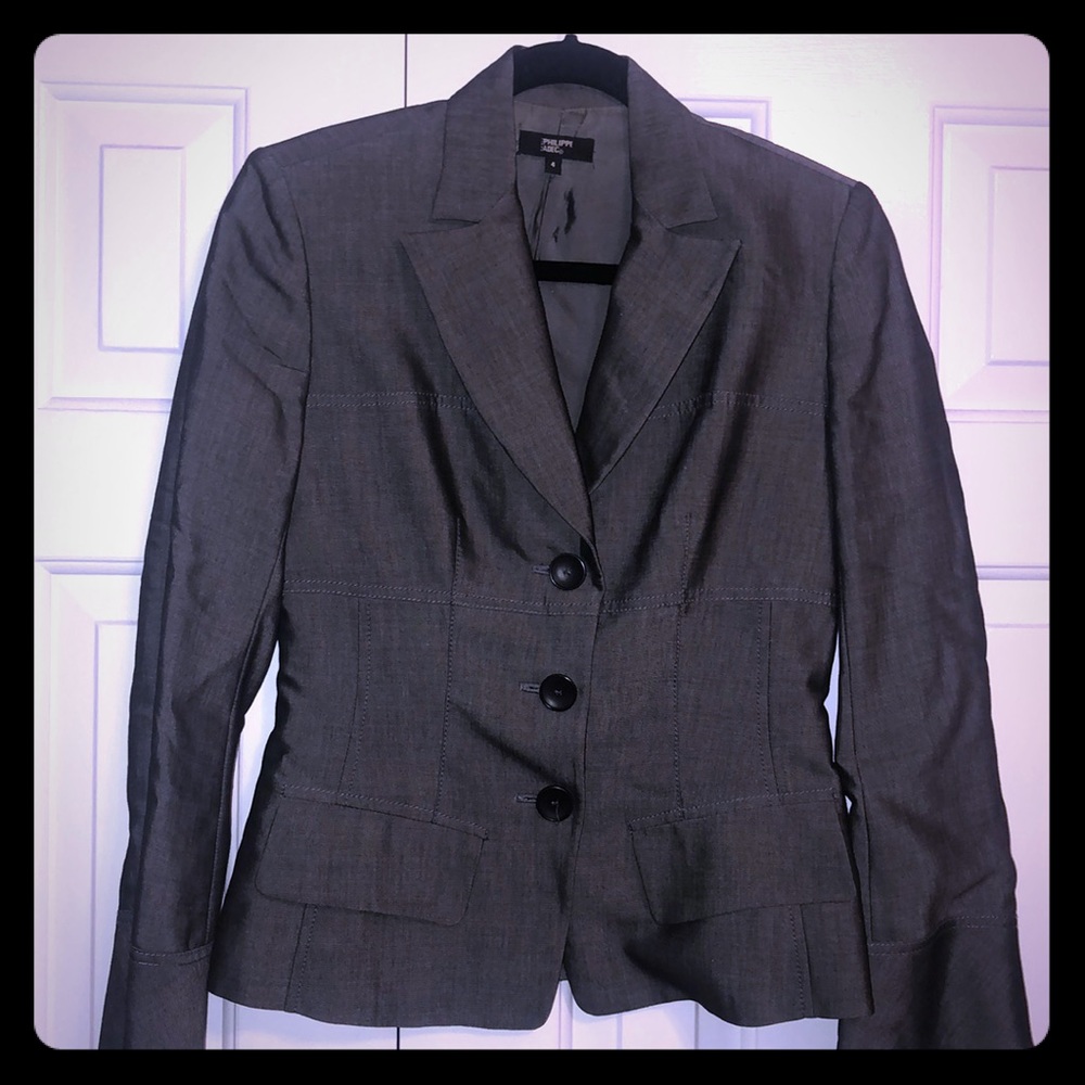 Two piece skirt and blazer.